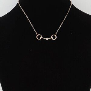 Gold Interlocked Chain Necklace